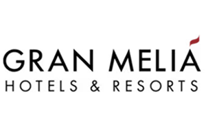 Logo of Gran Melia Hotels & Resorts in black text on white background.